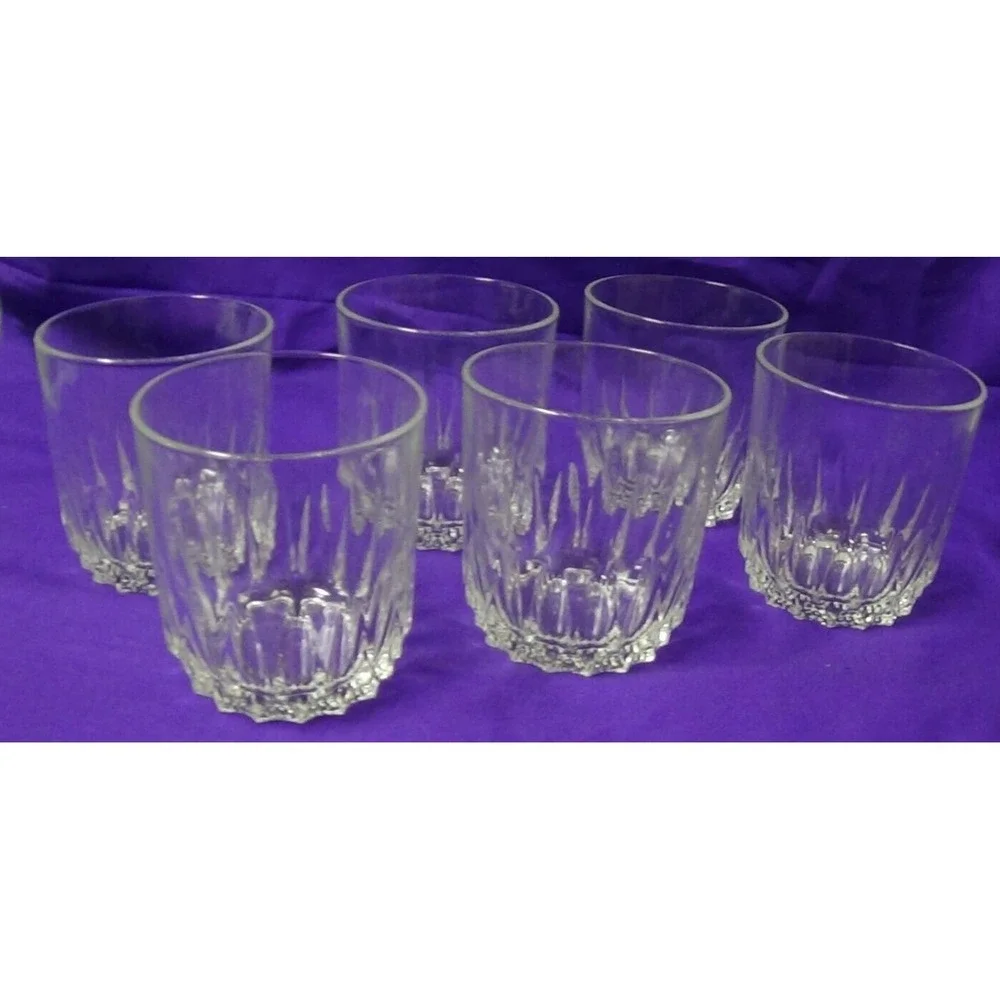 Rock Glasses Set of Six 8-ounce Bar Heavy Won't Easily Break #364